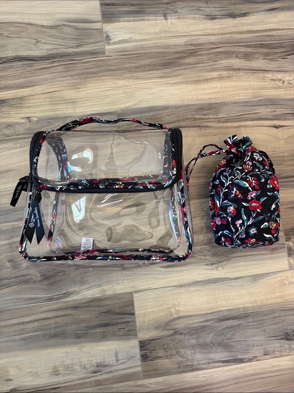 NWOT 2-piece Vera Bradley Travel Bag Set in “Perennials Noir”